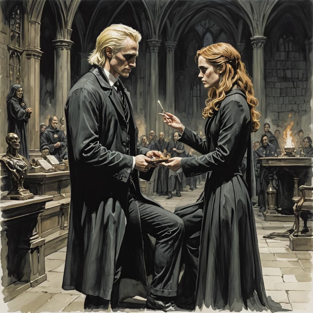 Draco Proposing to Hermione in Sinister Style