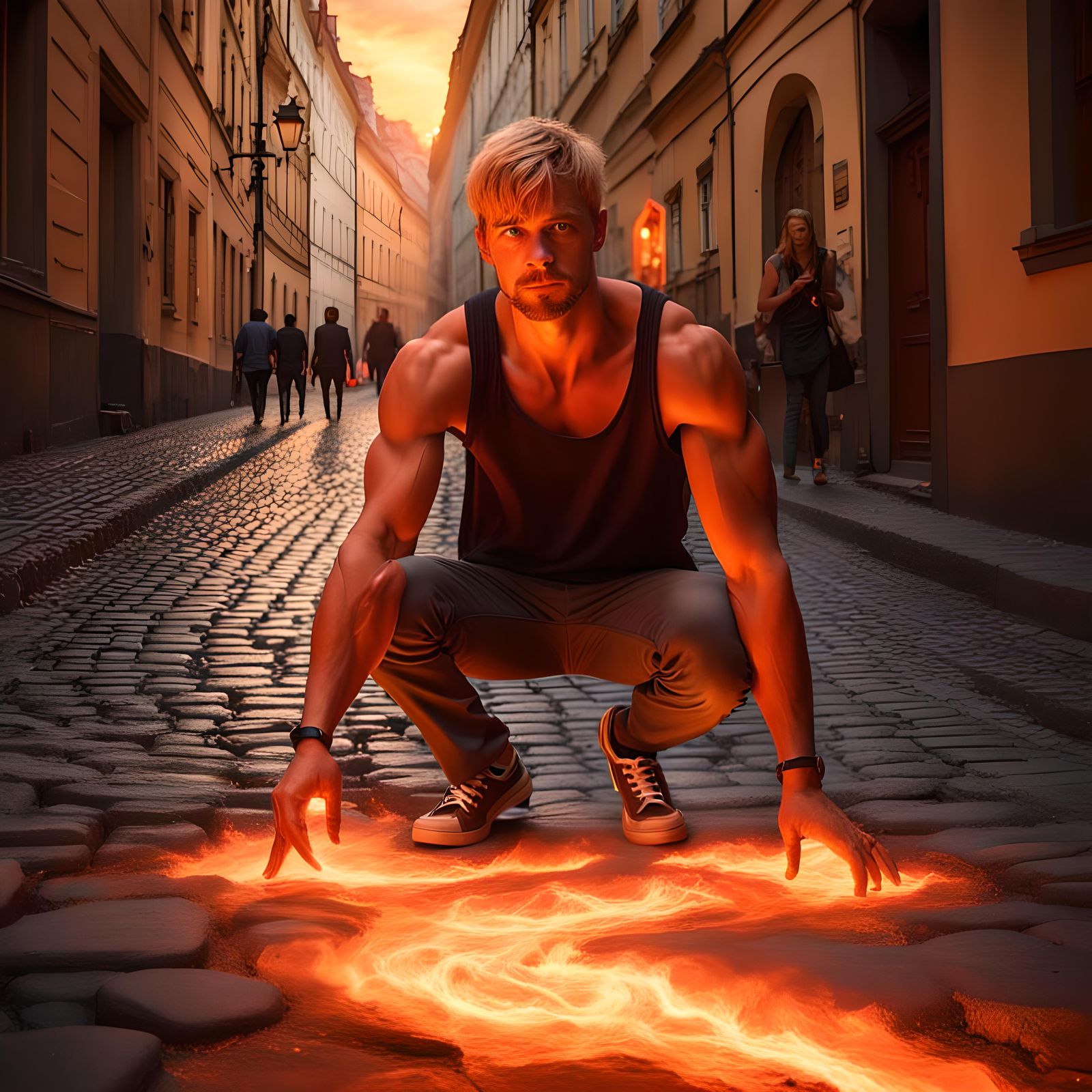 Man Creates 3D Chalk Art of Hell in Prague