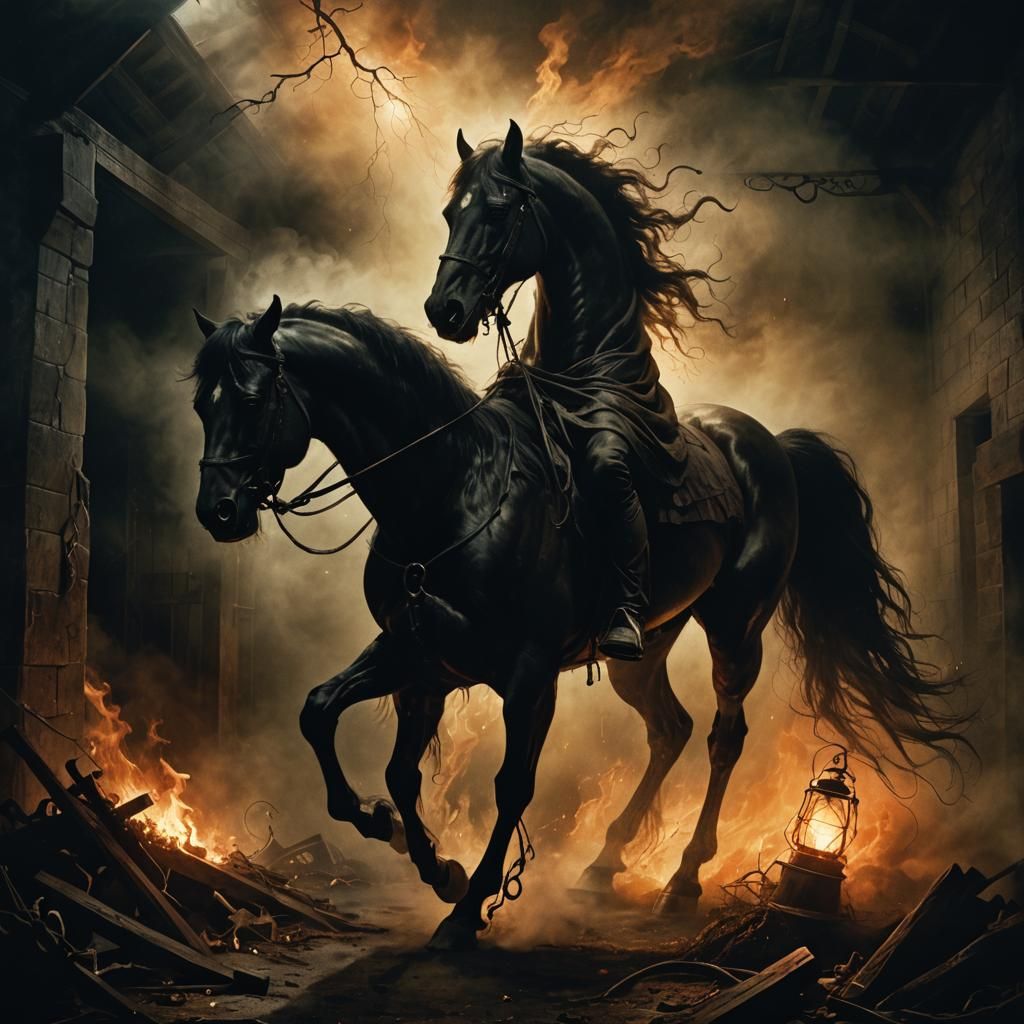 Dark Fantasy Apparition in German Expressionism Style