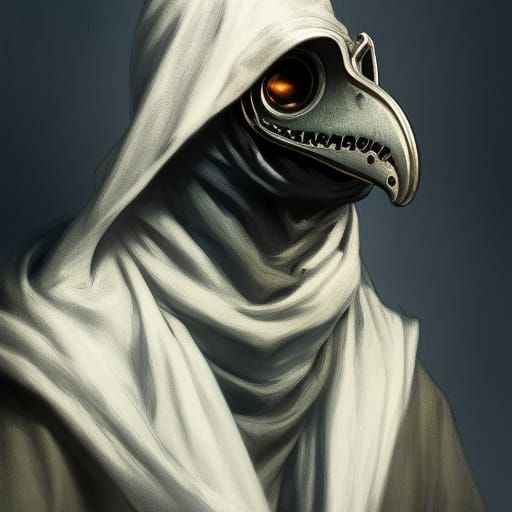 Plague Doctor Portrait in Hyperdetailed Art Style