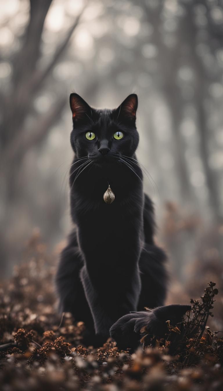 Mystical Witch in Salem's Field of Bones