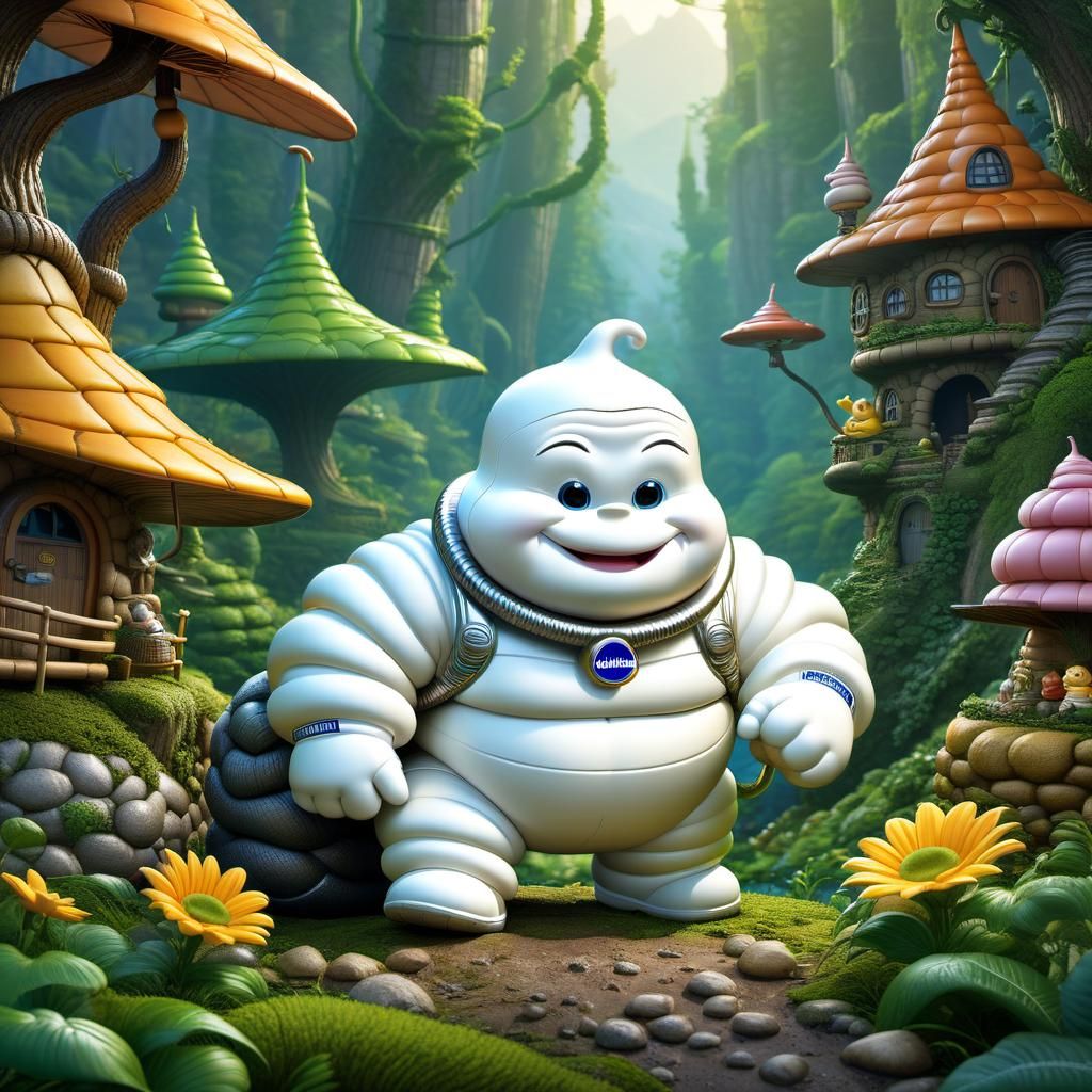 Chibi Michelin Men Whimsical Illustrations