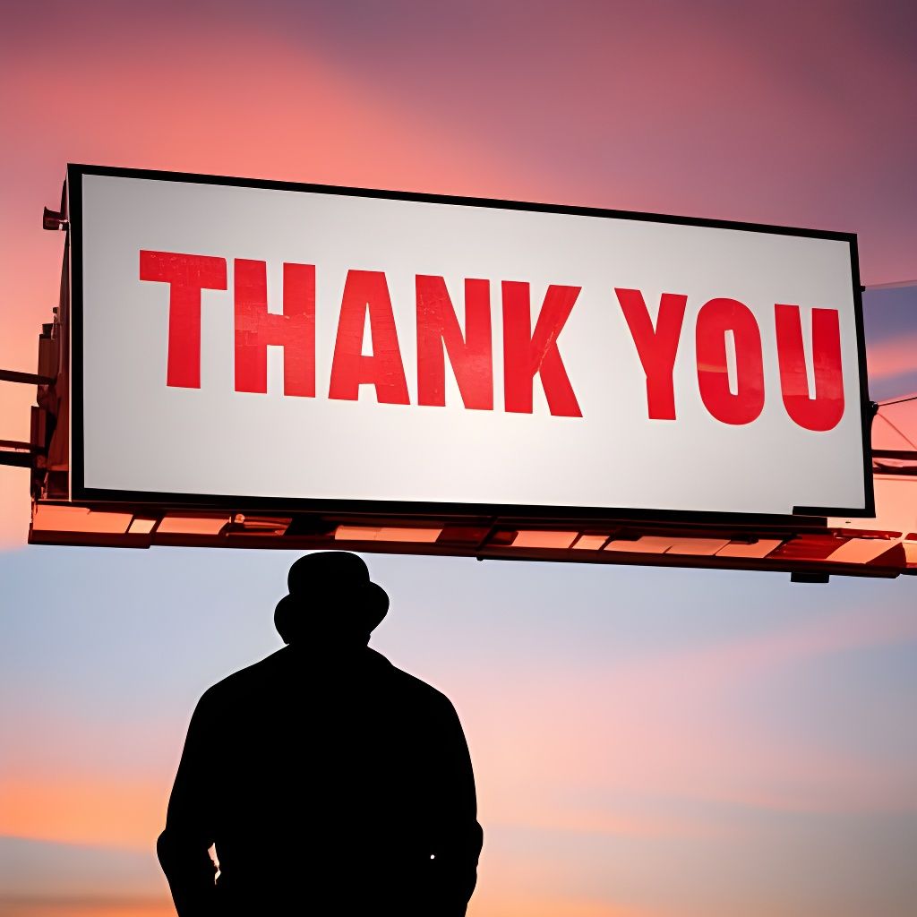 Billboard Appreciation: Simple Thank You Message