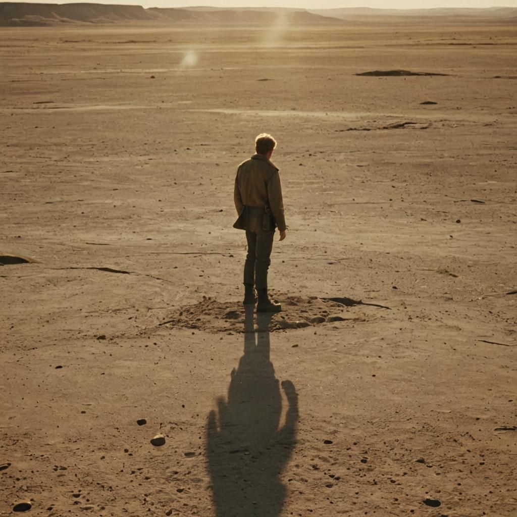 Desolate Landscape: Cinematic Film Still