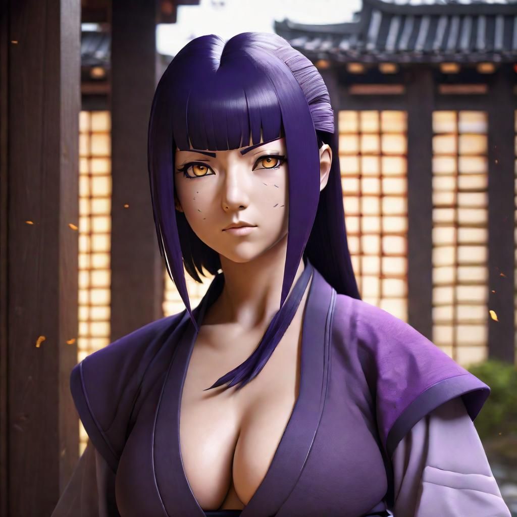 Hinata Hyuga Ninja Art in 8K Resolution
