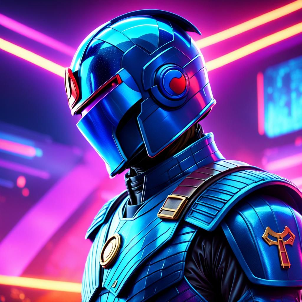 Cobra Commander's Disappointment in Vibrant Digital Art