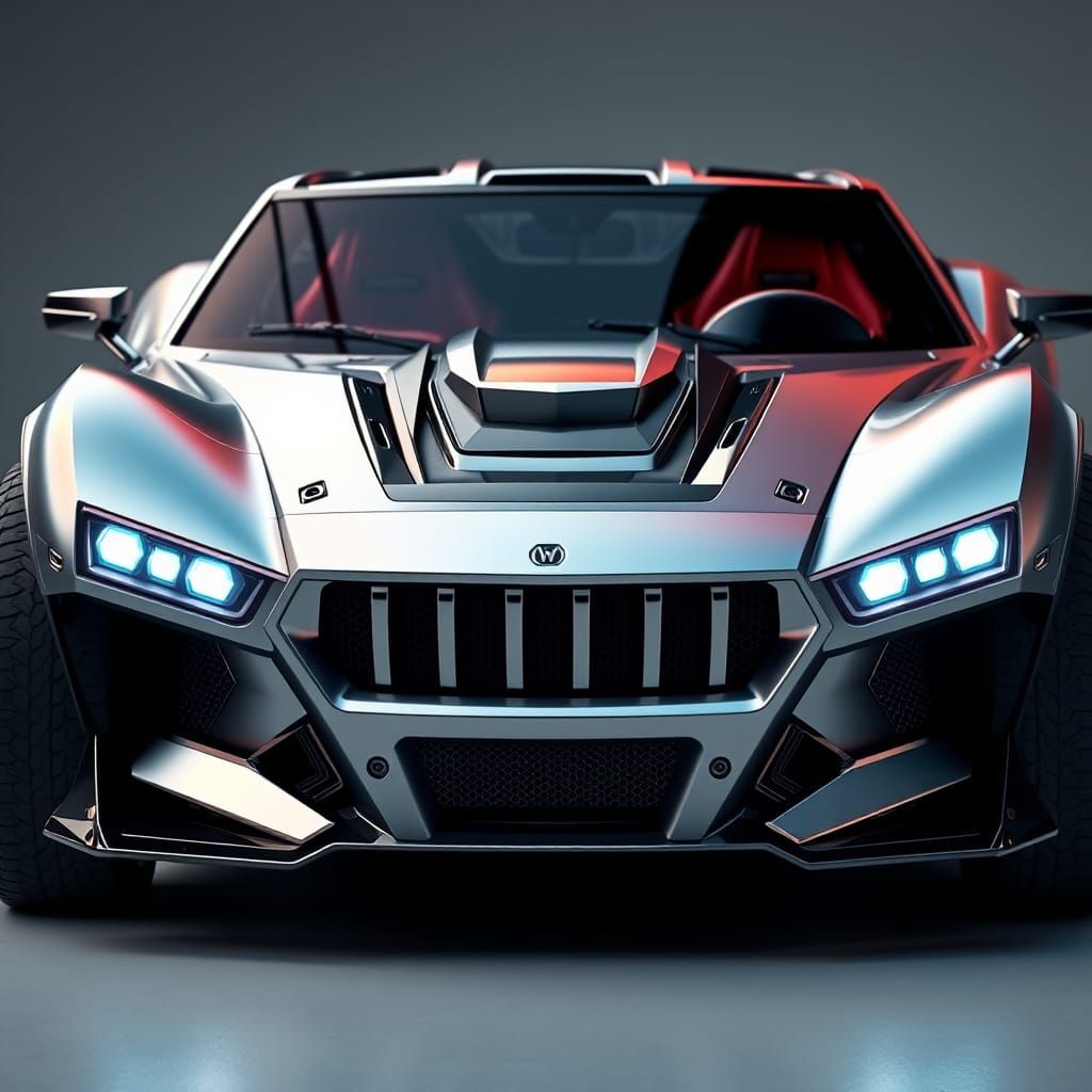 Futuristic Hummer Supercar with Advanced Technology