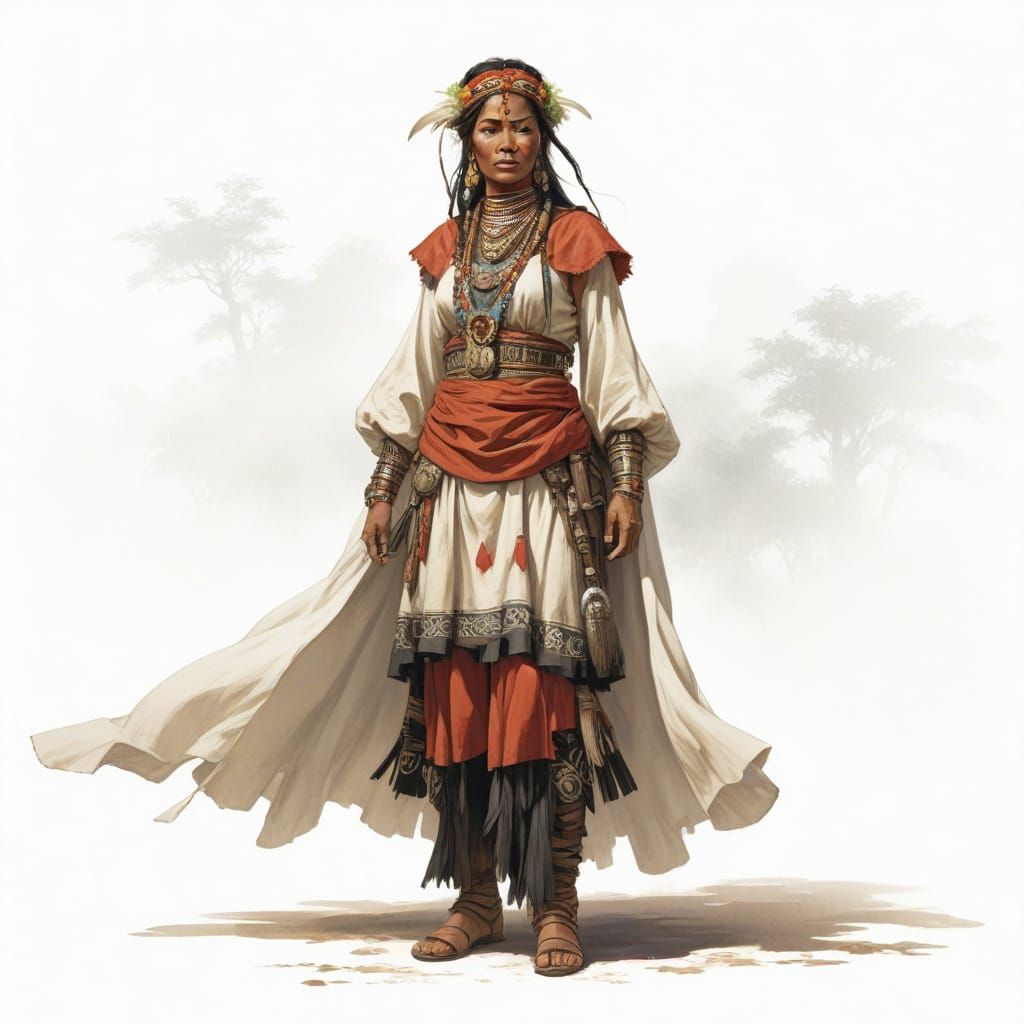 Yanomamo Woman as Heroic Fantasy RPG Character