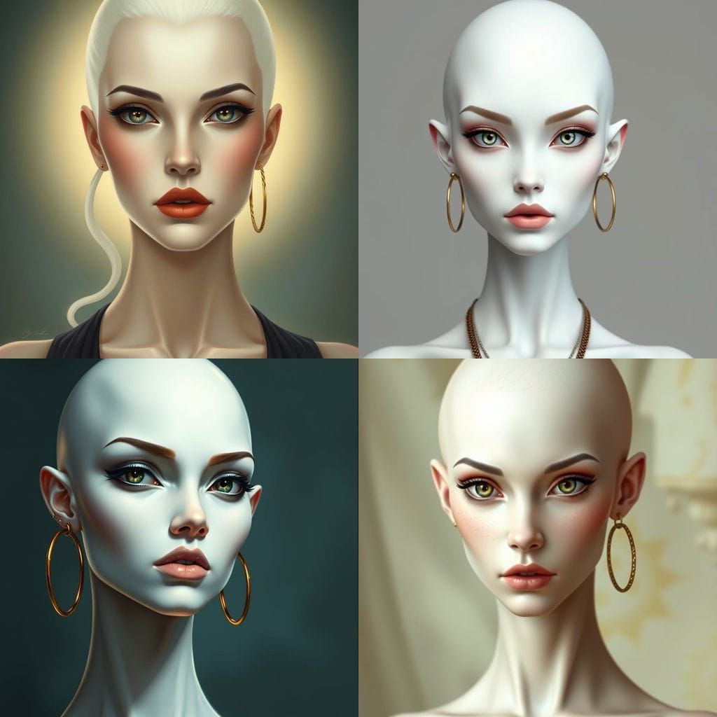 Enchanting Genie Maiden with Elegant Neckline