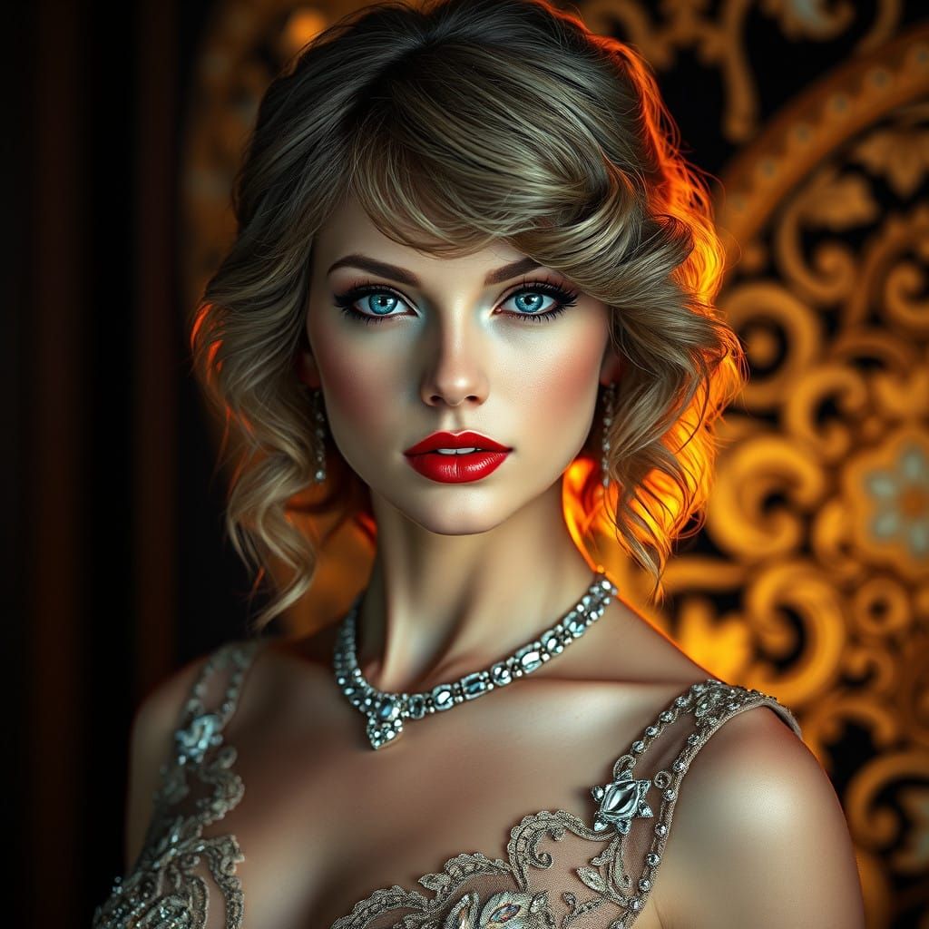 Confident Art Nouveau Goddess in 8k Detail