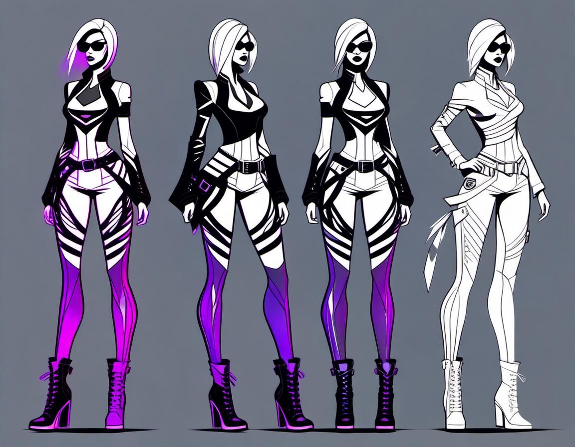 Exotic Woman in Sketchbook Style with Glowing Energy