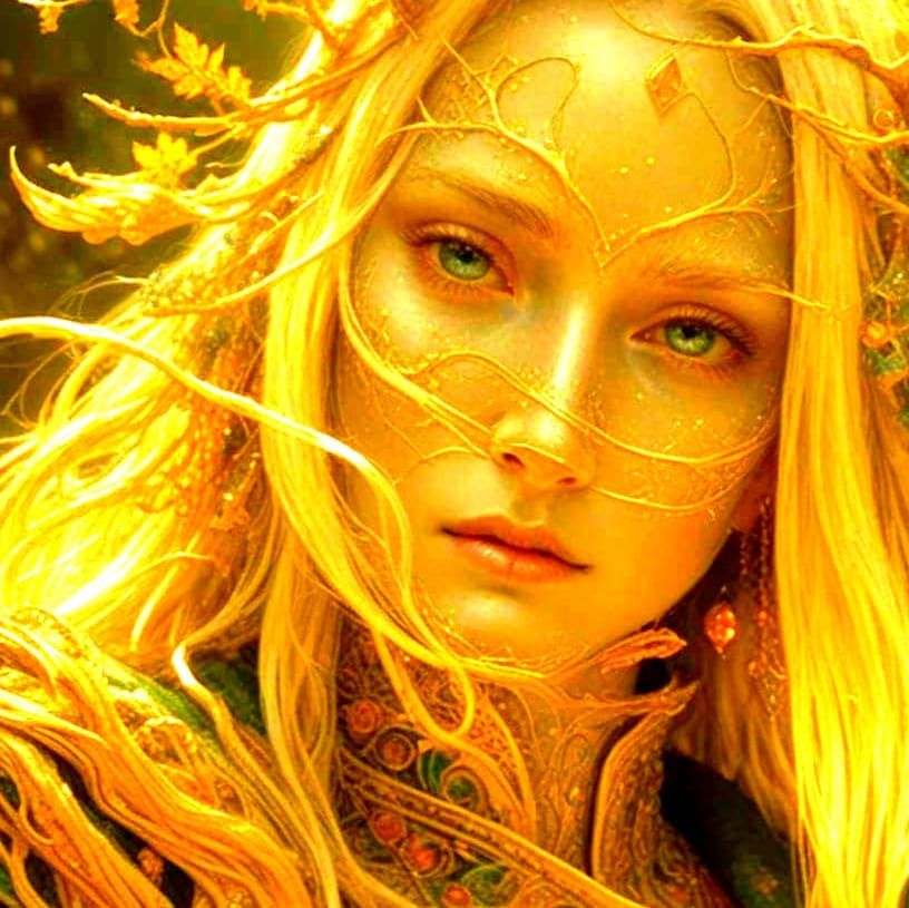 Ethereal Goddess Under Celestial Skies