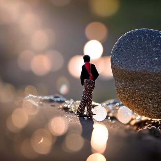 Rock Photograph with Bokeh and Natural Light