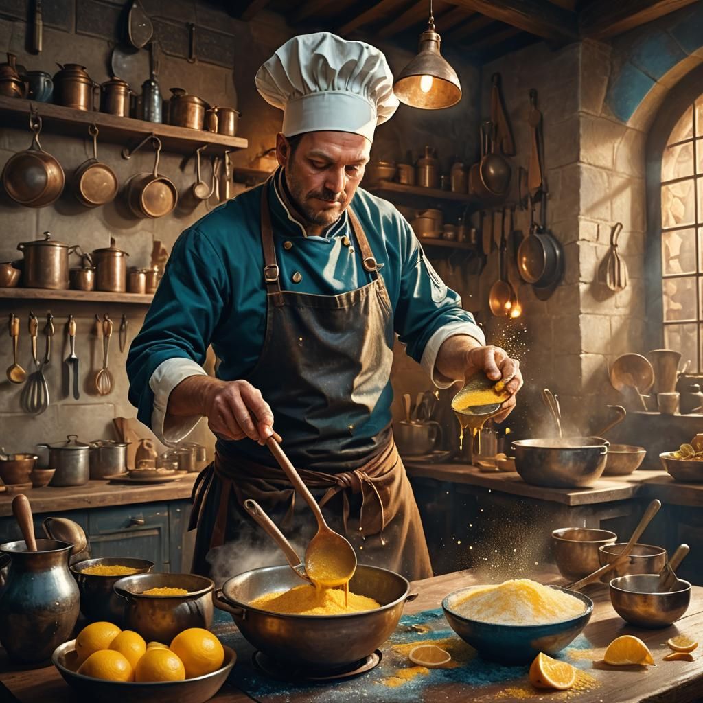 Fantasy Chef Creates Citrus Dessert, Magical Realism