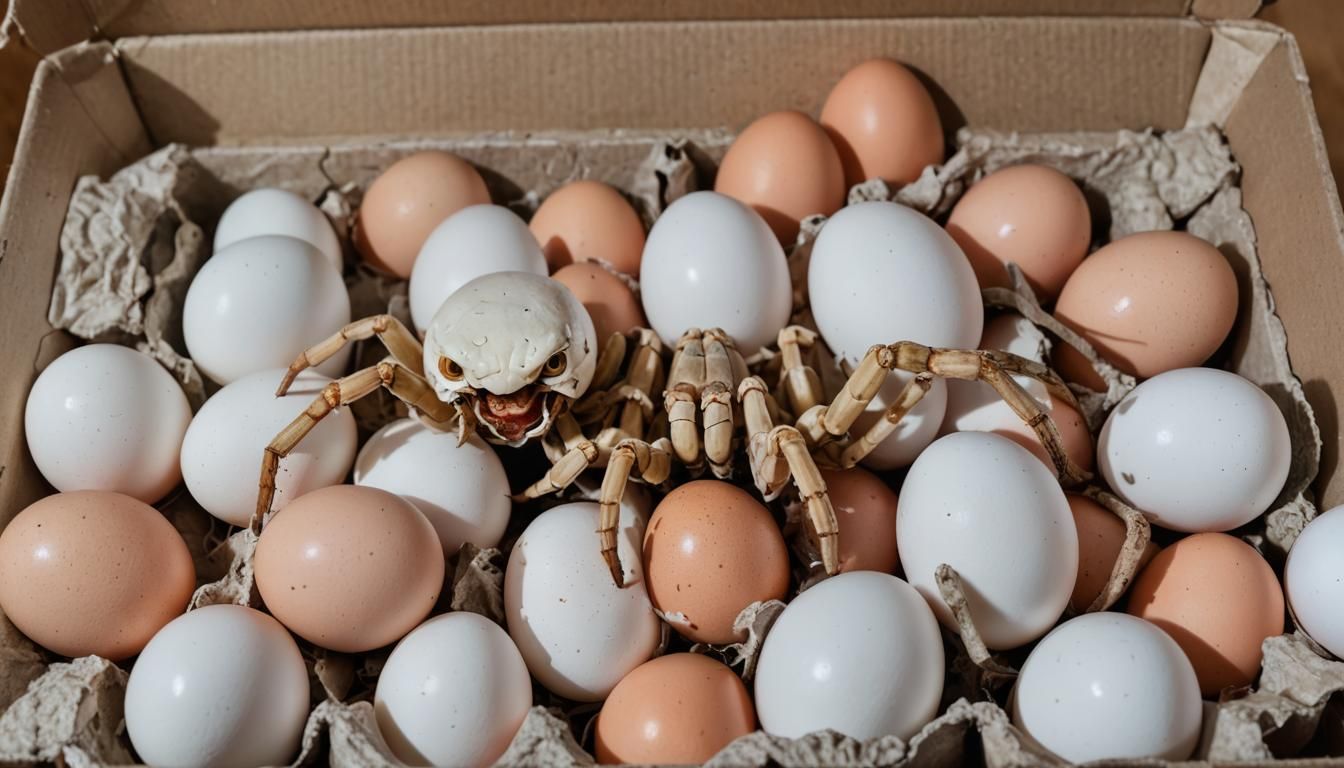 Creepy Alien Monster Hatches From Egg