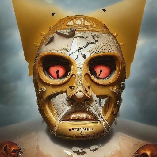 Surreal Blood-Stained Shield on Time Magazine Cover