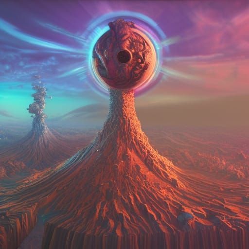 Psychedelic Nuclear Aftermath Concept Art