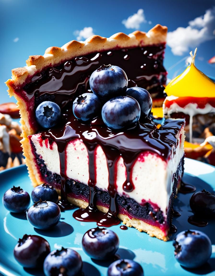 Blueberry Pie Face at State Fair in Hyperrealism