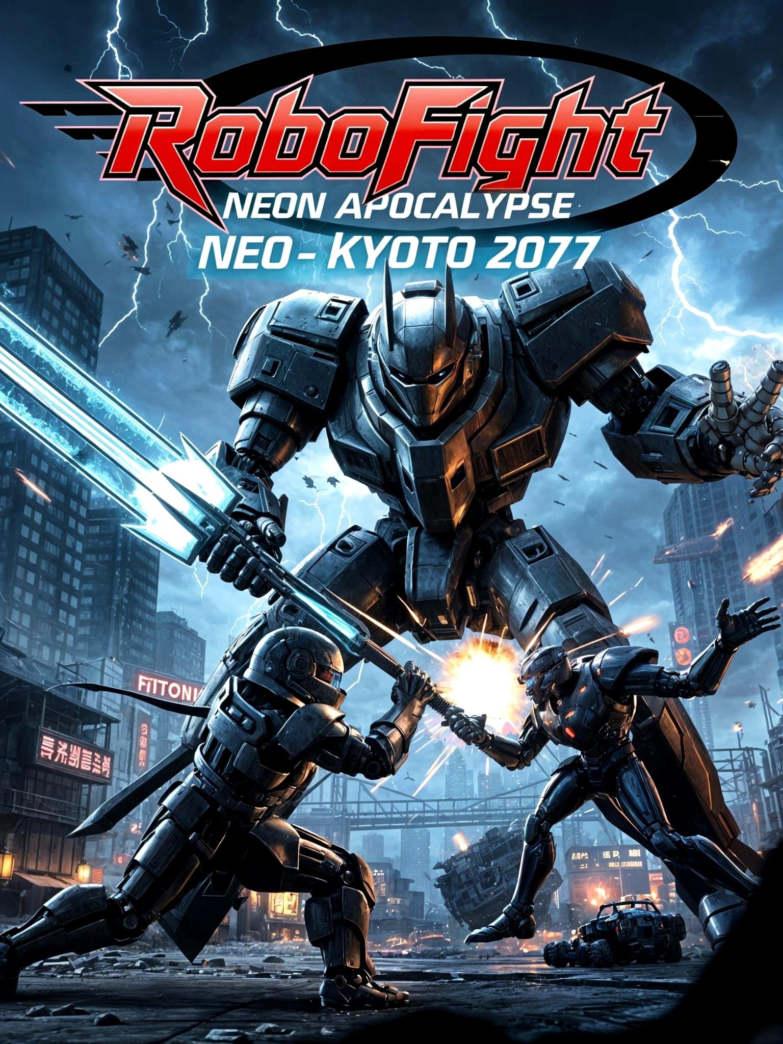 RoboFight: Neon Apocalypse Video Game Cover Art