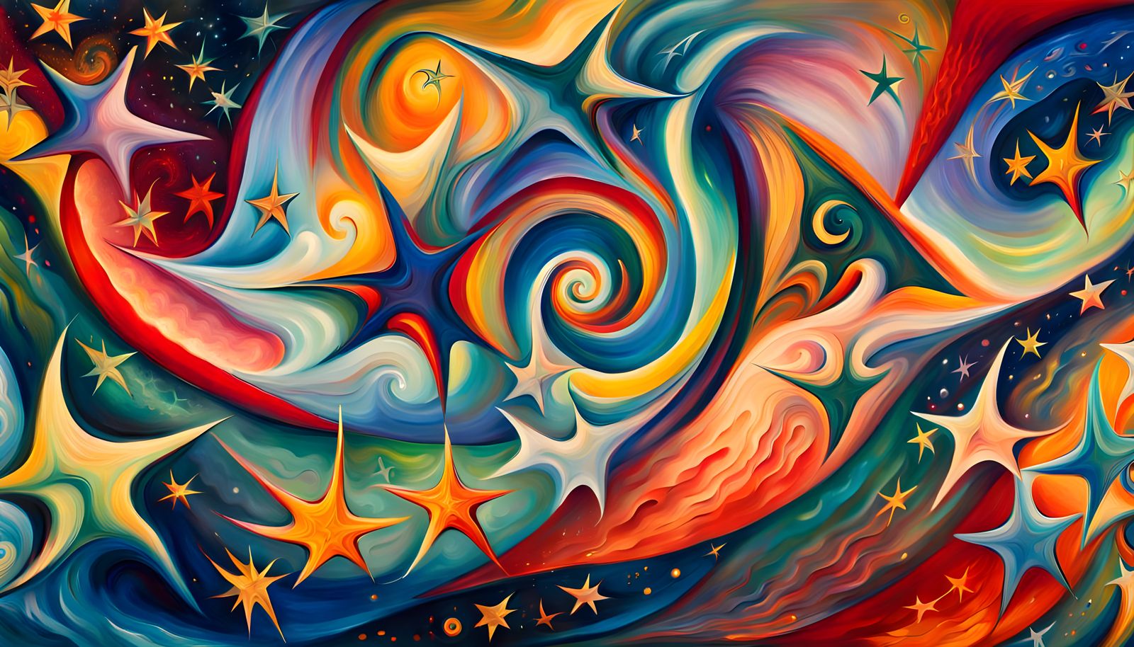 Iridescent Star Family Forming From Cosmic Energy