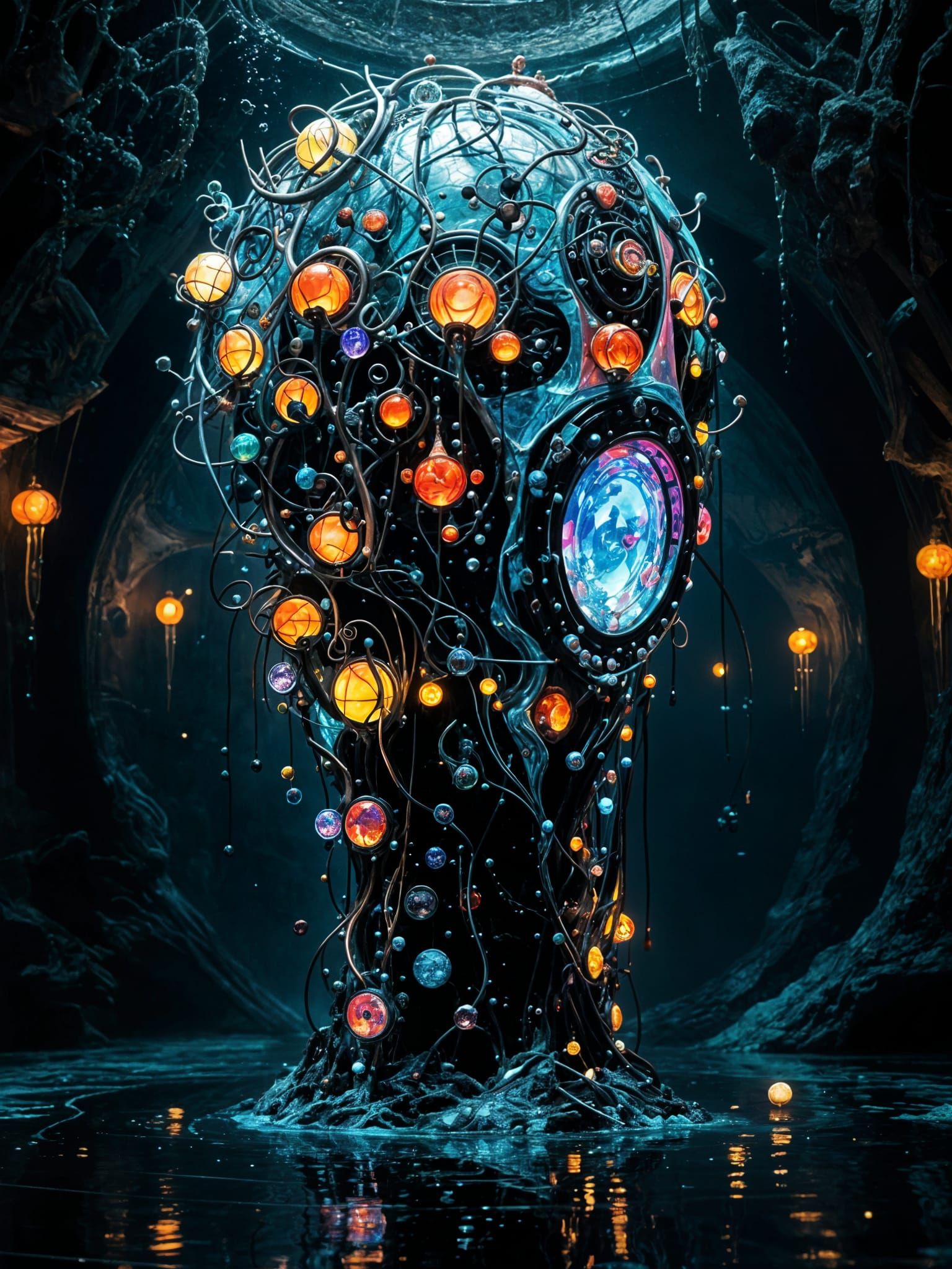 Surreal Underwater Abstract Sculpture in R'lyeh