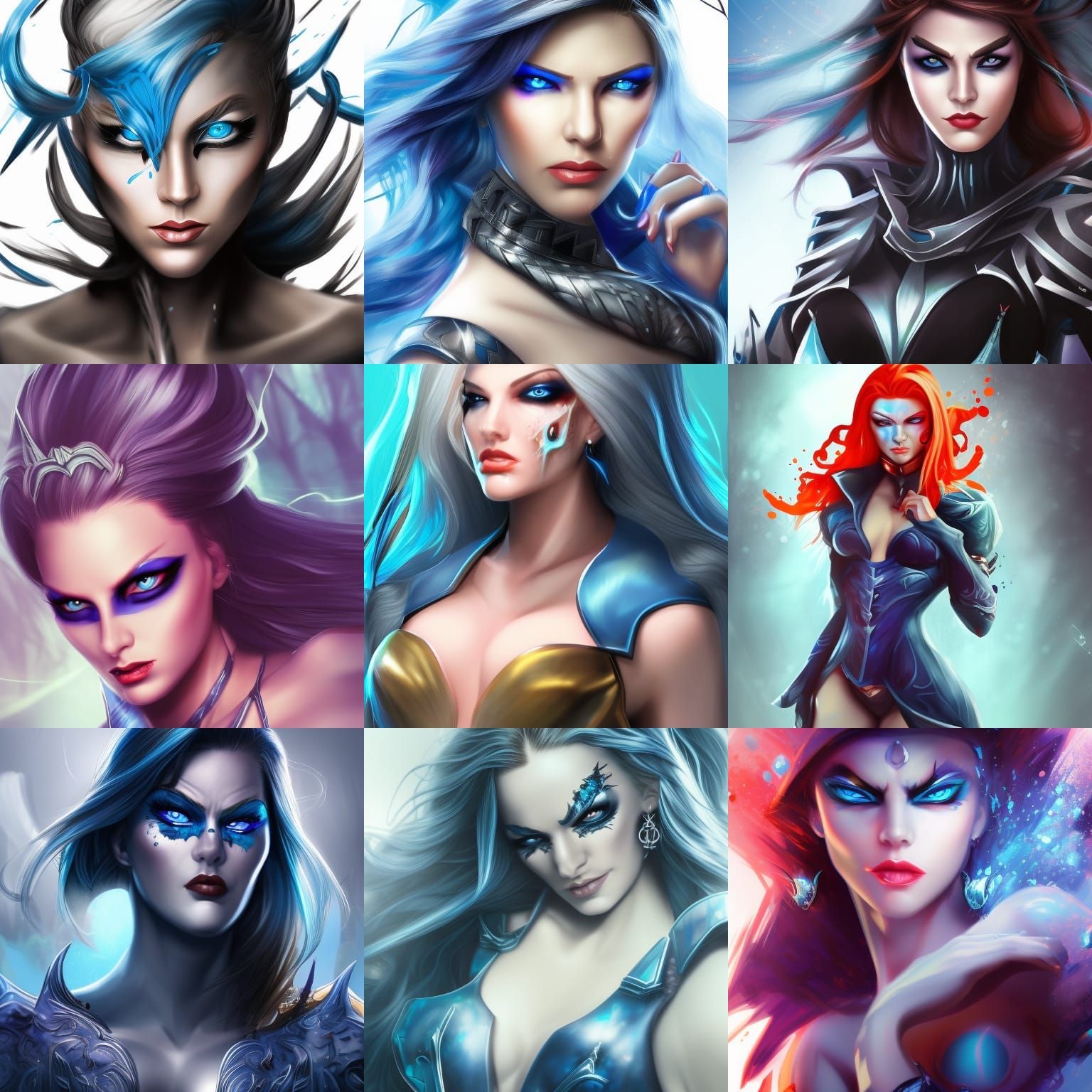 Charismatic Villain with Blue Eyes in Hyperrealistic Style