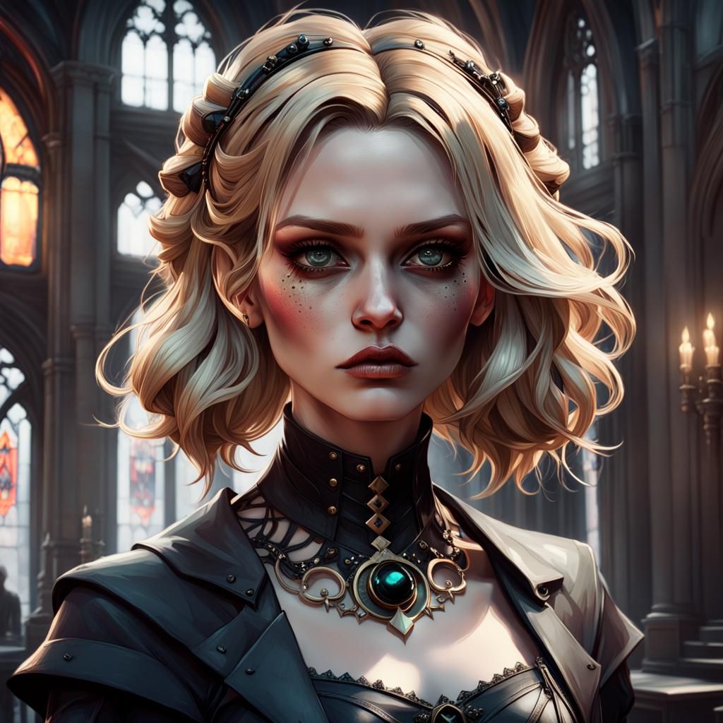 Modern Goth Lady Portrait in Unreal Engine 5