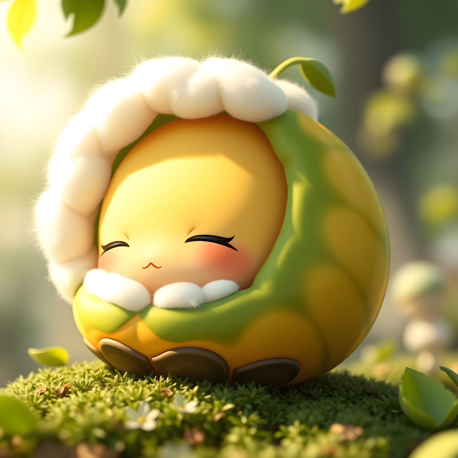 Anime Pokémon Chibi Grass Type Seedpod