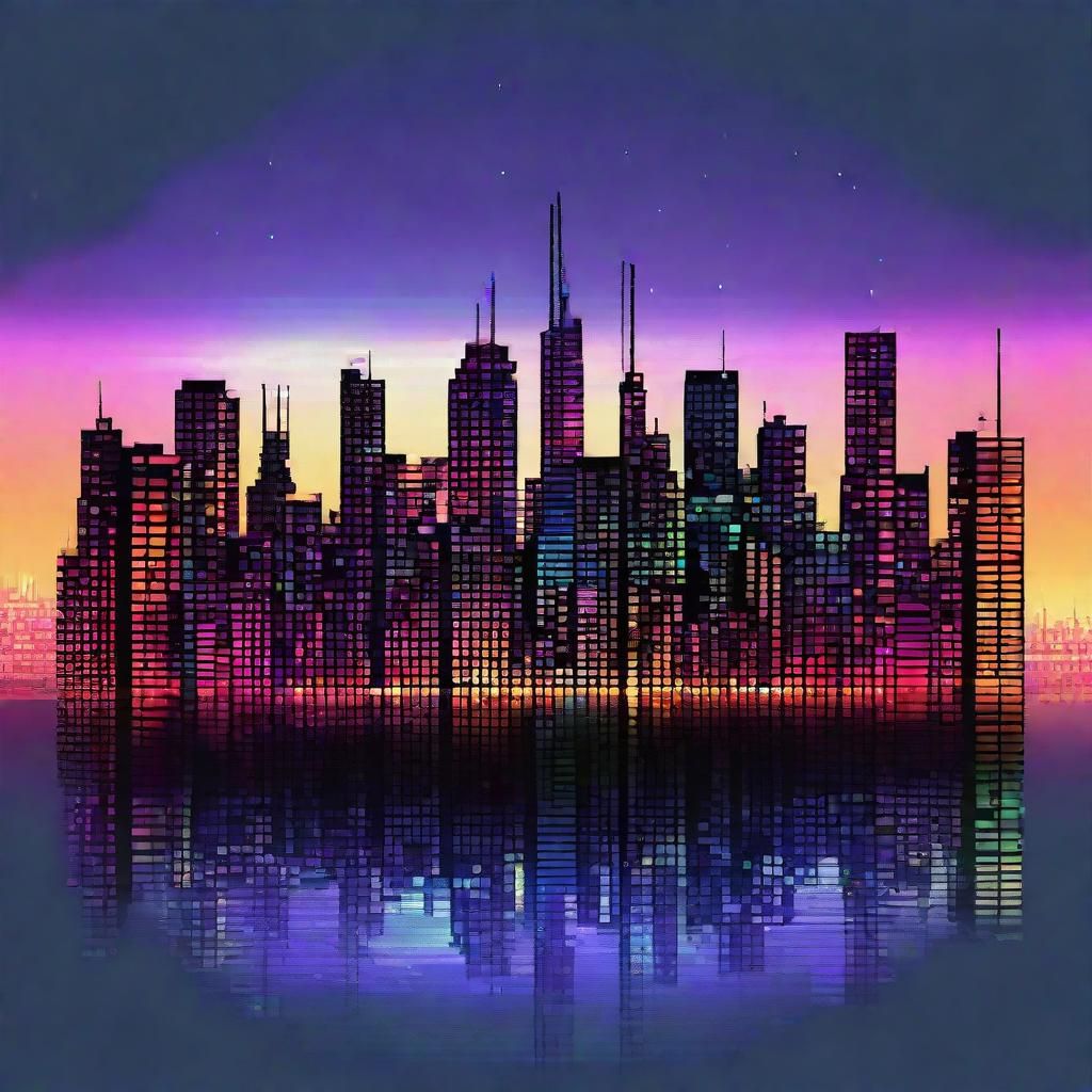 Pixel art ::skyline