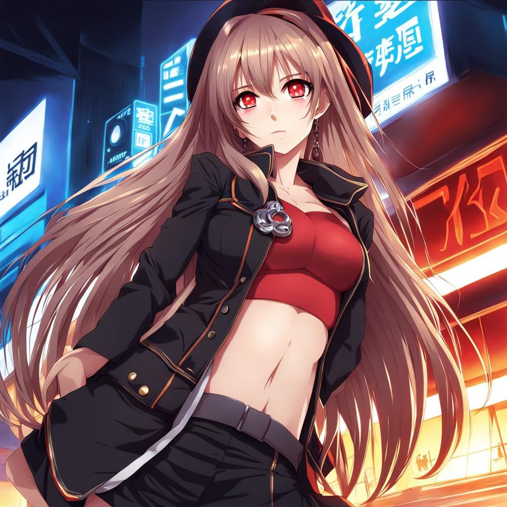 Anime Style Hot Girl Illustration