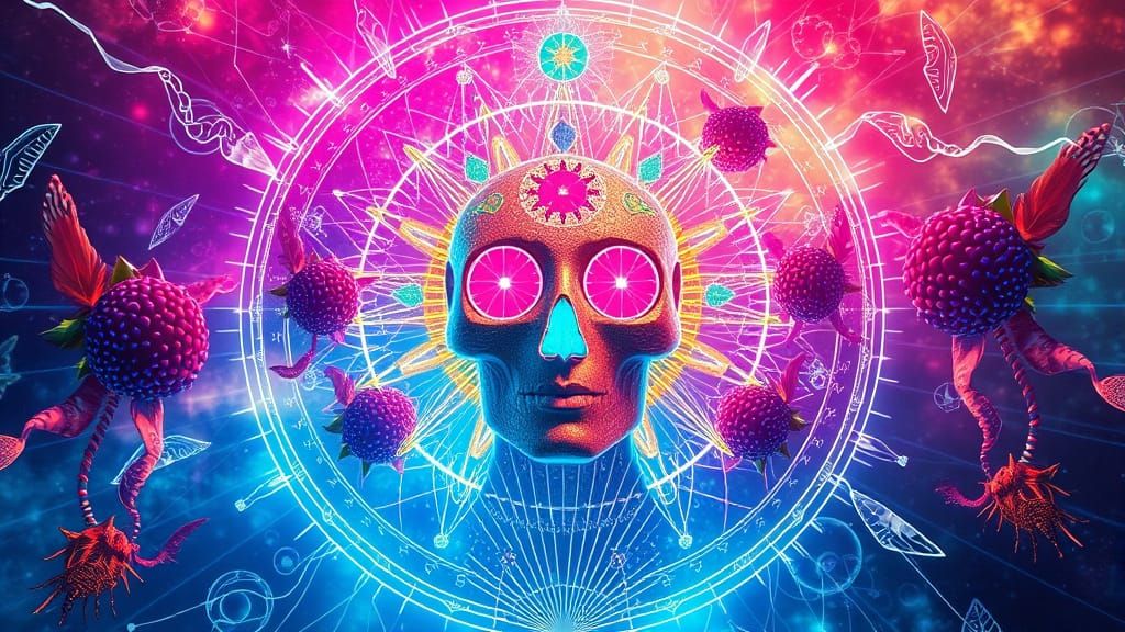 Psychedelic Android Blueprint in Fruity Aura