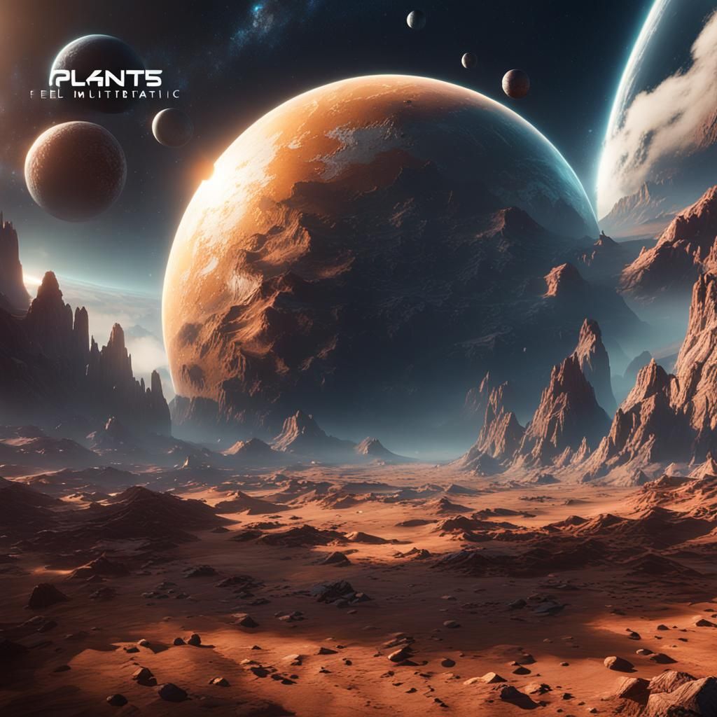 Planets in 3D Cinematic Style