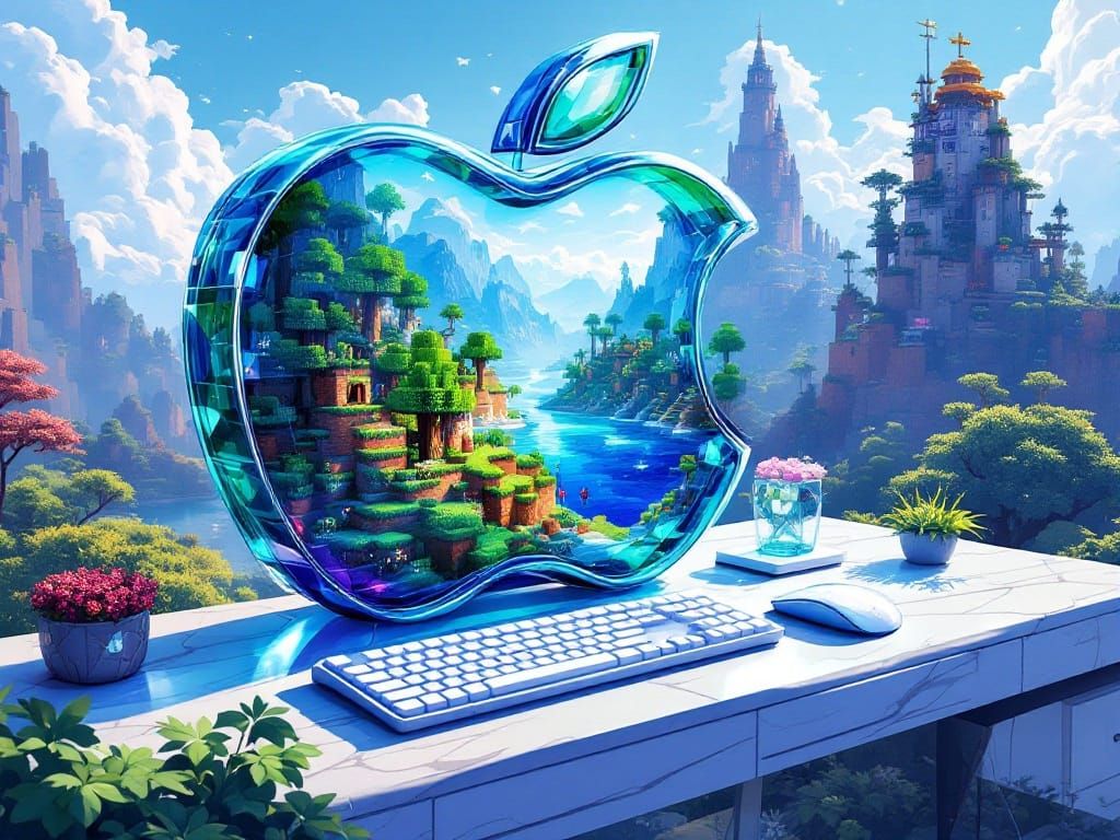 Crystal Utopia in a Glass Apple