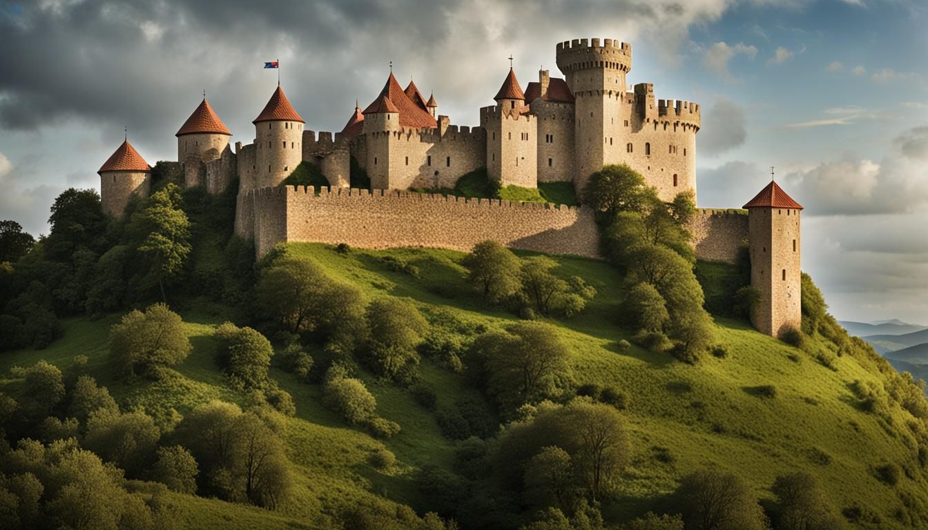 Medieval Castle Portrait with Bokeh