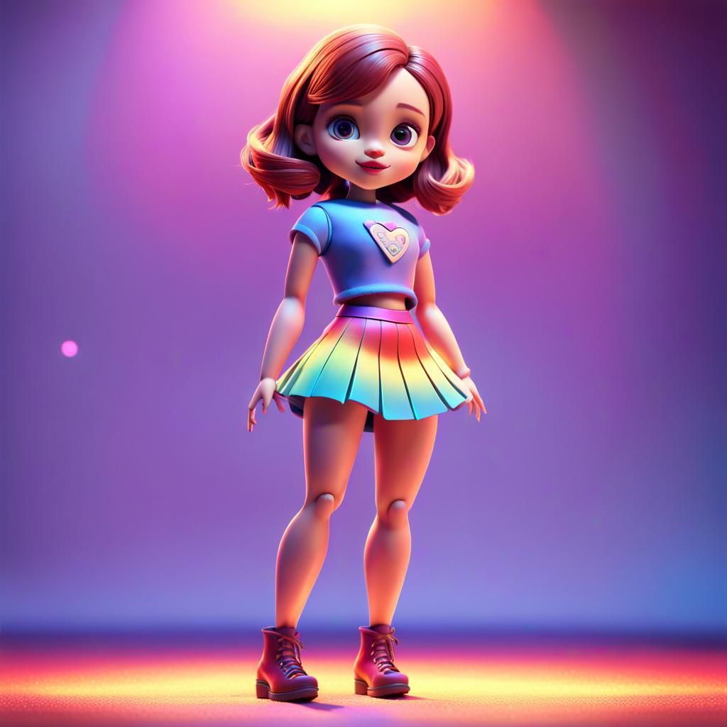 Pixar-Style Fantasy Love Doll in Cinematic 3D Digital Art