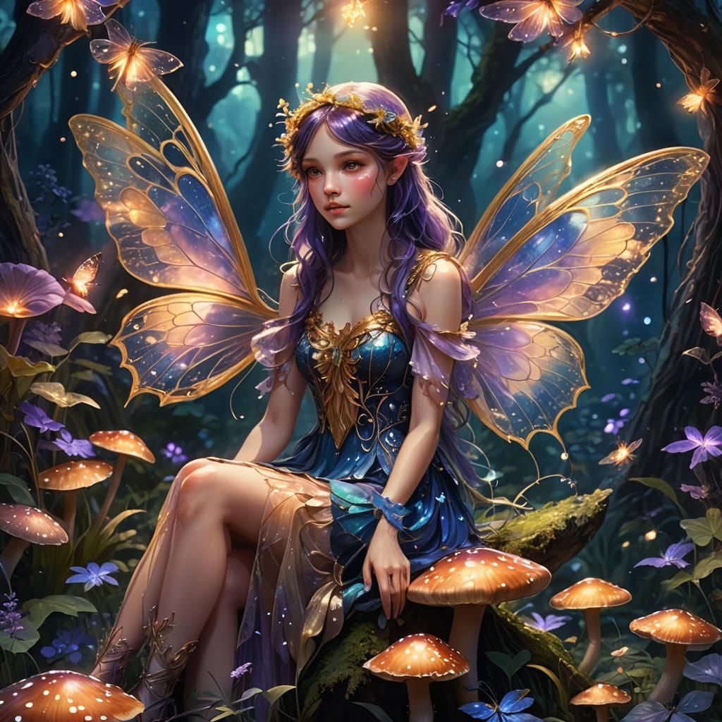 Forest Fairy Concept Art in Ethereal Lighting