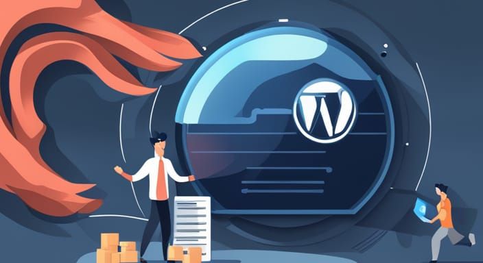 WordPress Manual Installation Banner on Blue Background