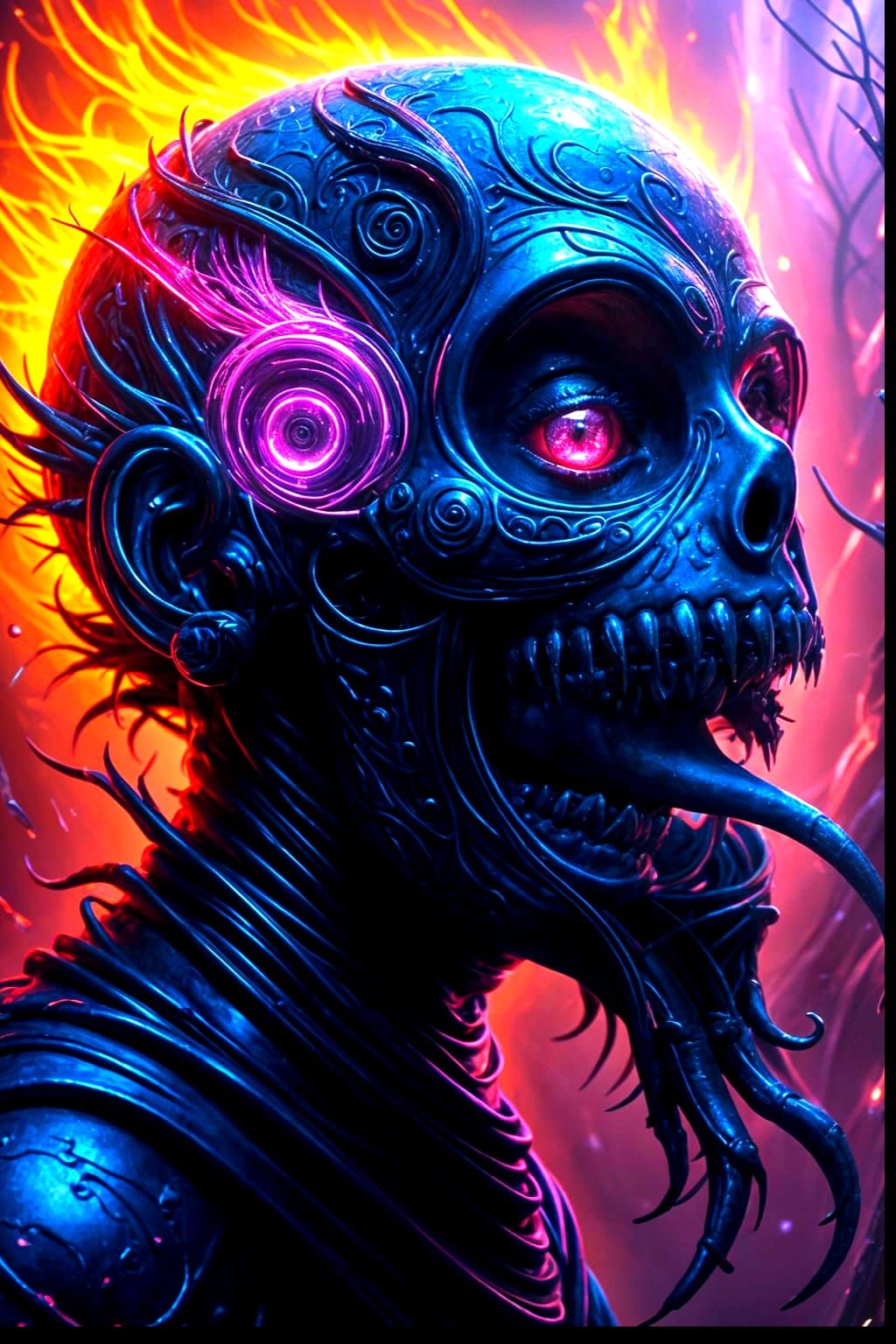 Undead Goth Punk Band 'Autopsy' in Dark Fantasy Art