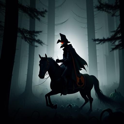 Super Luigi as Headless Horseman in Misty Forest