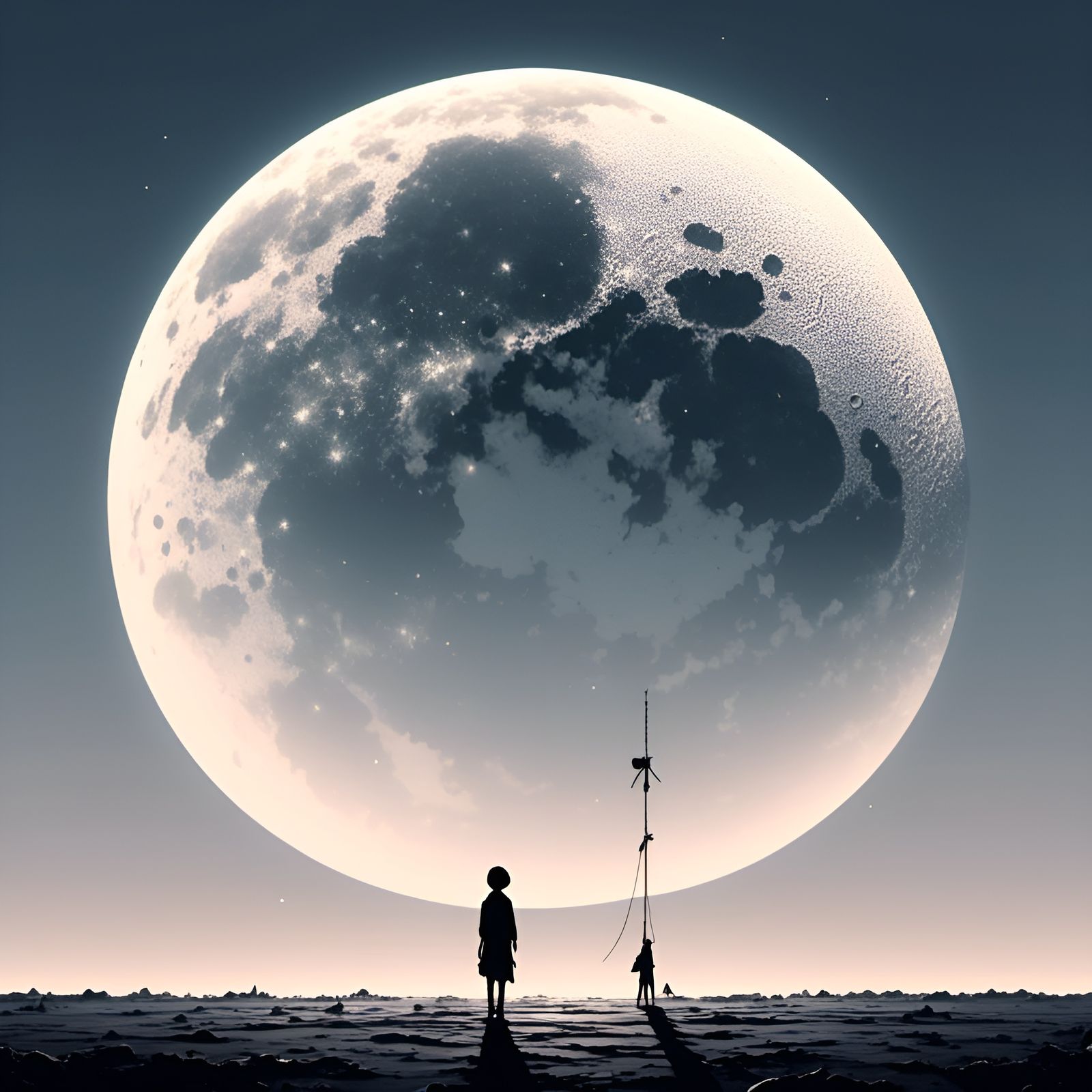 Minimalist Silhouette with Graffiti Aesthetic