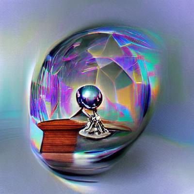 Clear Crystal Ball Reflecting Light