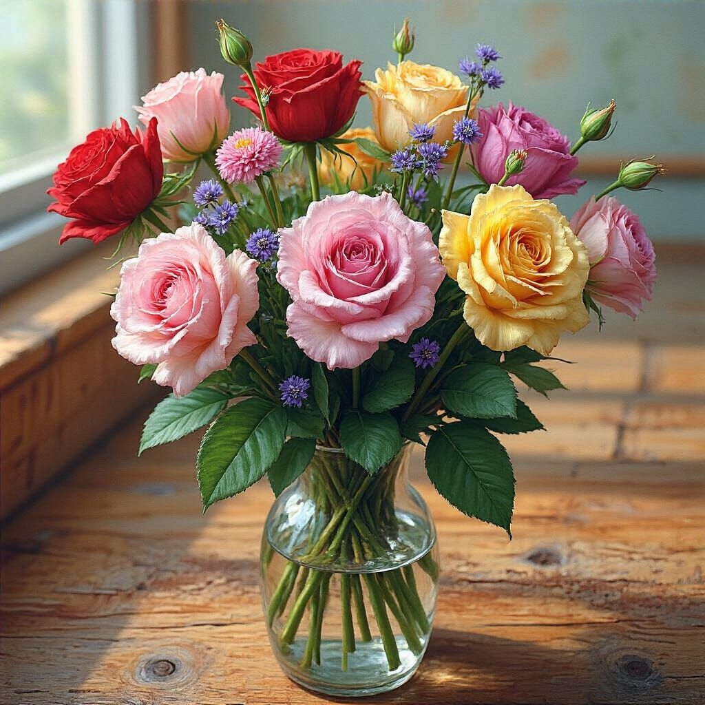 Roses in Summer Garden: Classic Photography Style