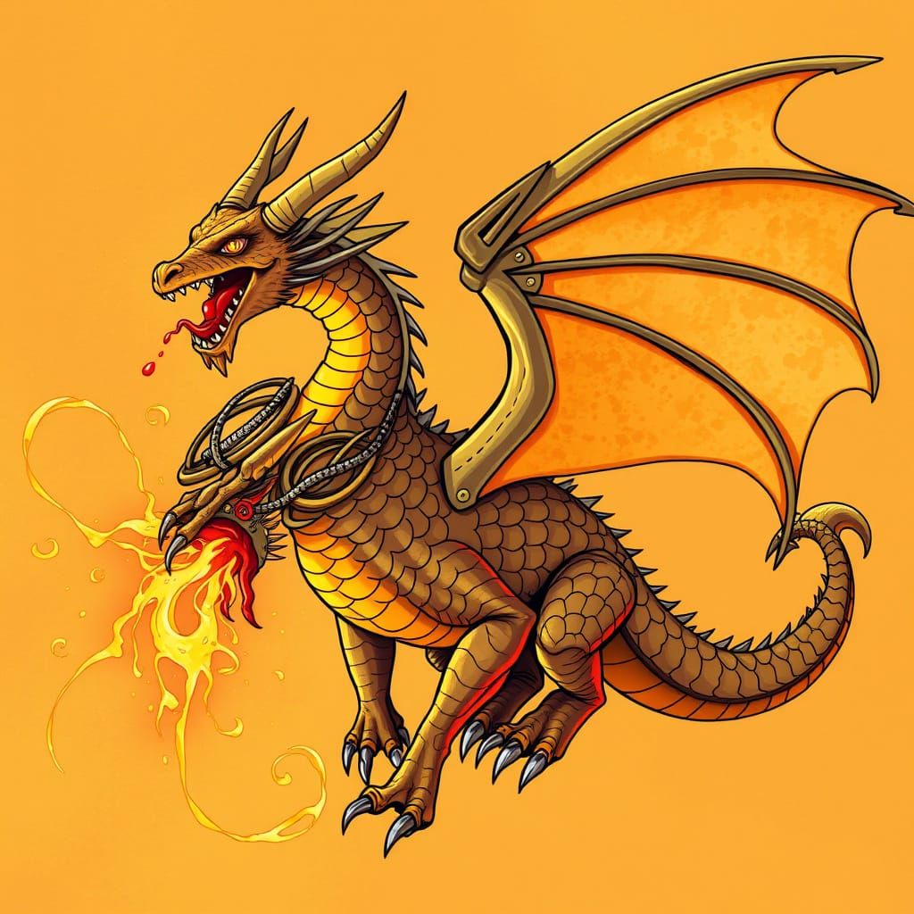 Dragon of Golden Tortillas and Salsa-Glow