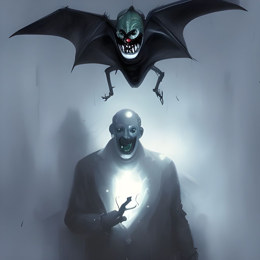 Sinister Demonic Candyman in Gothic Horror Style