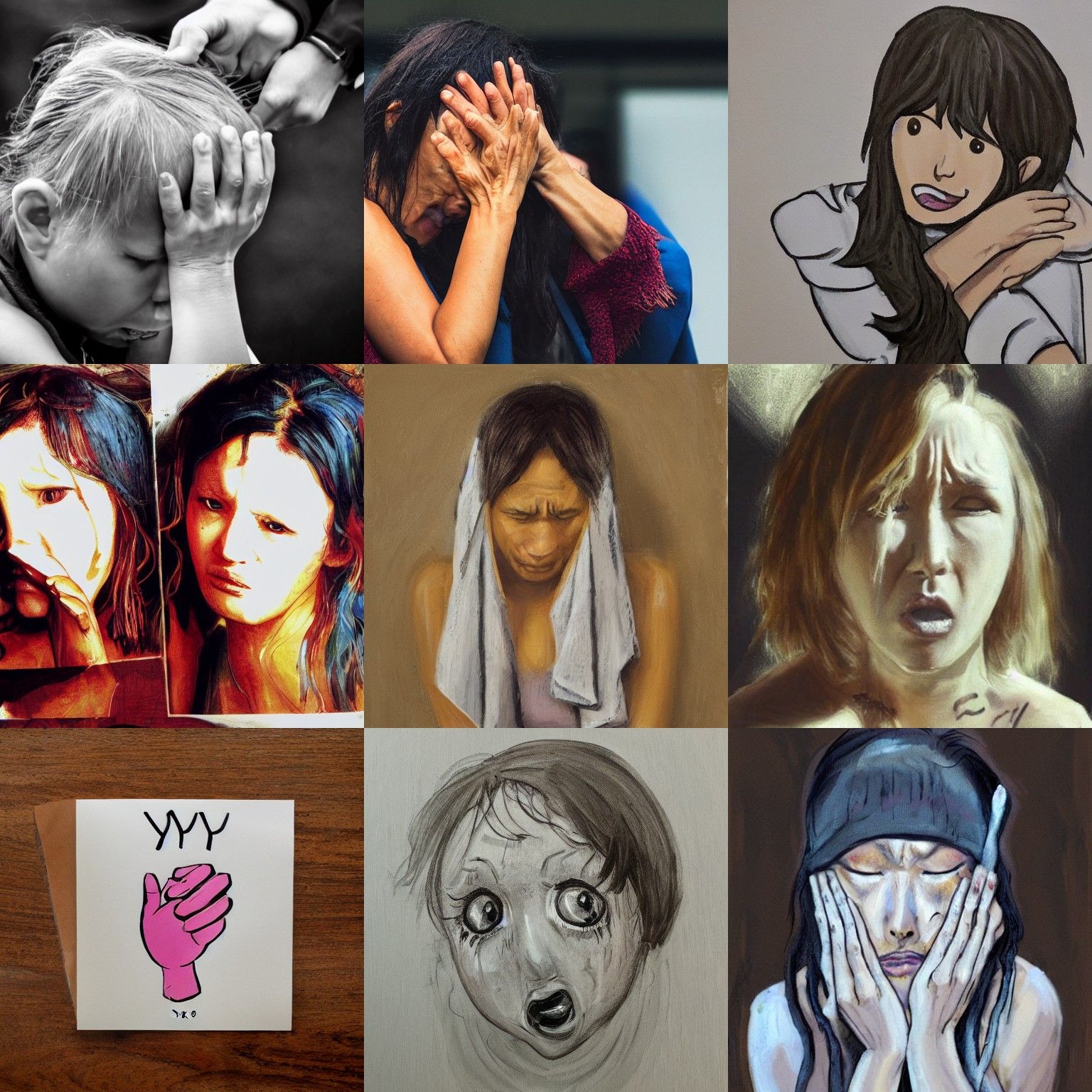 AI Generated Image of Crying