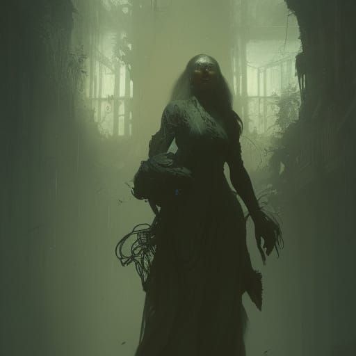 Creepy Ghost in Dark Fantasy Concept Art