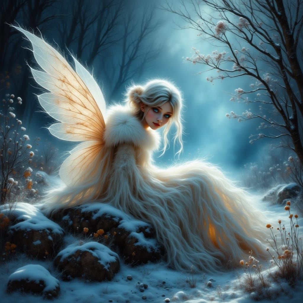 Winter Fairy in the snow 2