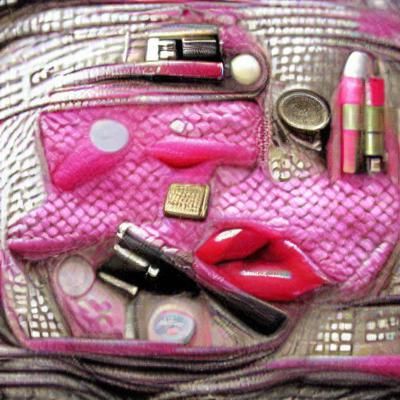 Material Girl: Makeup, Lipstick, and Purse