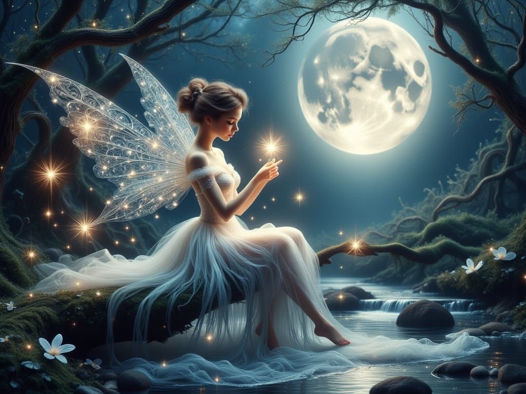 Ethereal Fairy with Crystal Adornments