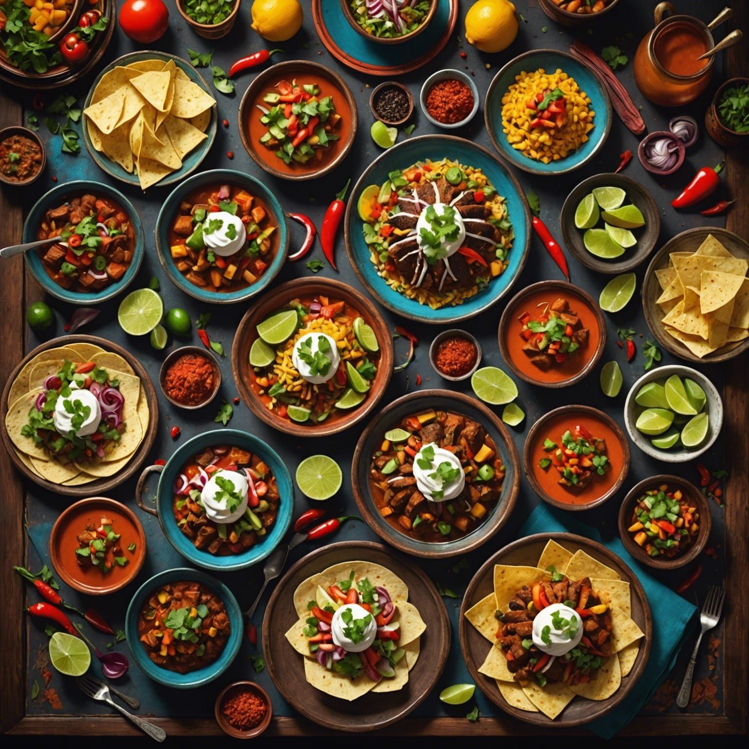 Mexican Cuisine: A Vibrant Digital Matte Painting